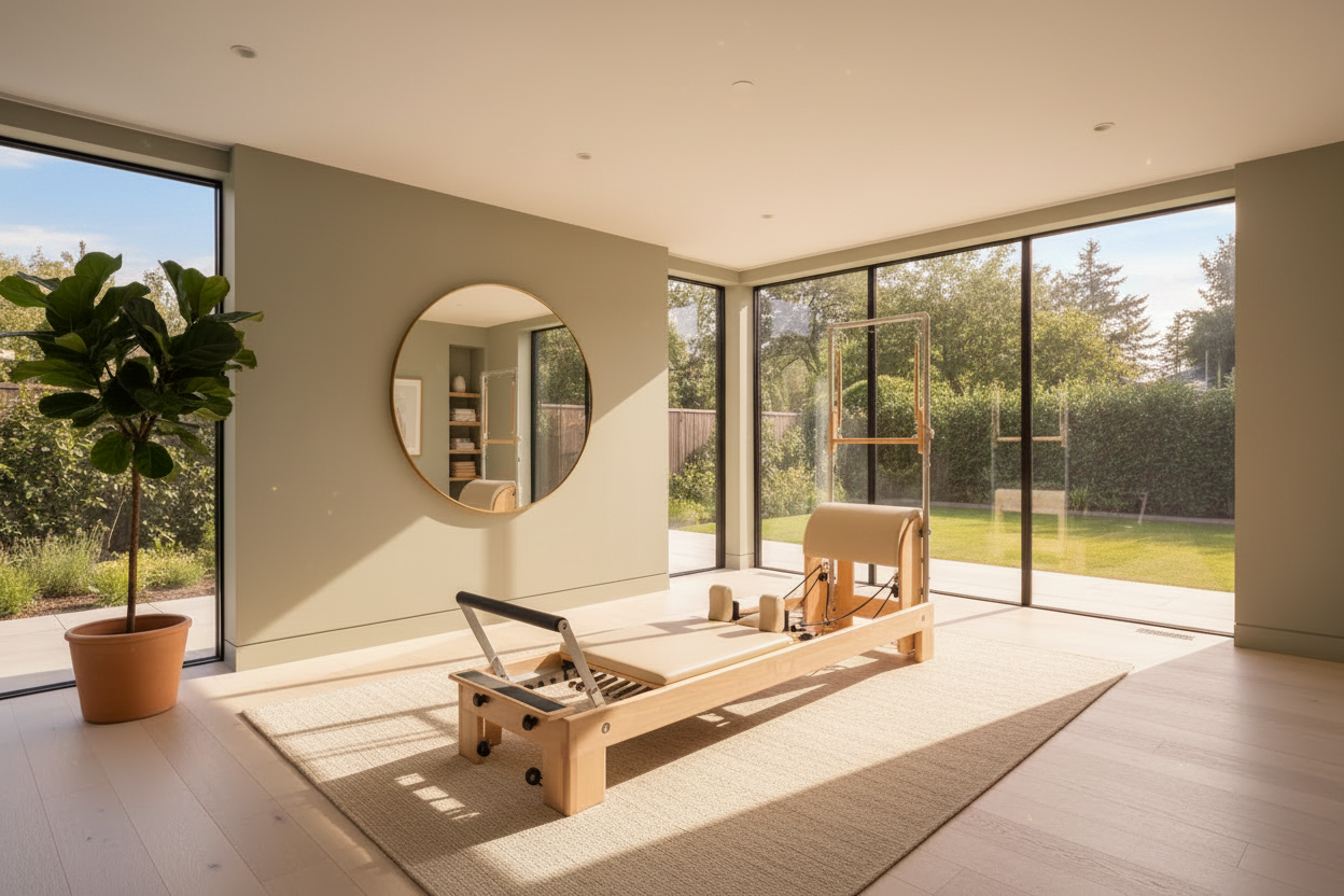 Balanced Body Reformer Studio - Clear Skies & Warm Lighting